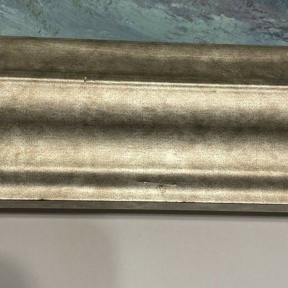 Sunset Seascape Beach Painting  20x16” Signed  Wood Framed Lighthouse Birds - Picture 5 of 10